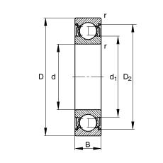 S 6311-2Z, (j) DIN 625-1 (bio)(zhn)Ҫߴ, ɂ(c)g϶ܷ