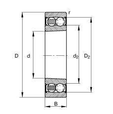 {(dio)S 2205-K-2RS-TVH-C3, (j) DIN 630 (bio)(zhn)Ҫߴ, FףF 1:12ɂ(c)ܷ