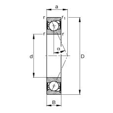 SS B7019-E-2RSD-T-P4S, {(dio)(ji)Ɍb|  = 25ɂ(c)ܷǽ|ƹ