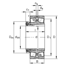 {(dio)ĝLS 23292-K-MB + H3292, (j) DIN 635-2 (bio)(zhn)Ҫߴ, F׺;o