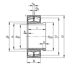 {(dio)ĝLS 22211-E1-K + AHX311, (j) DIN 635-2 (bio)(zhn)Ҫߴ, F׺ж